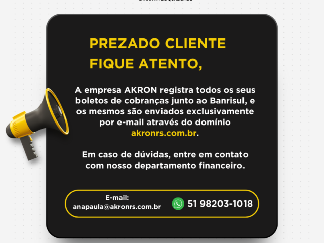 PREZADO CLIENTE